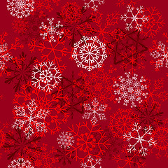 Image showing seamless snowflakes background