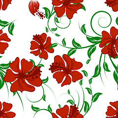 Image showing seamless floral pattern