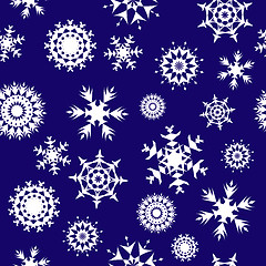 Image showing seamless snowflakes background