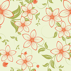 Image showing seamless floral pattern