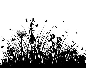 Image showing meadow silhouettes