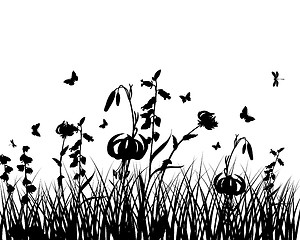 Image showing meadow silhouettes