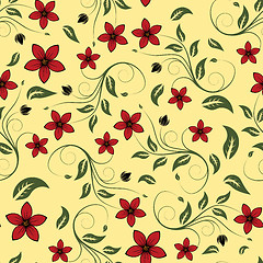 Image showing seamless floral pattern