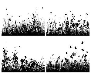 Image showing meadow silhouettes