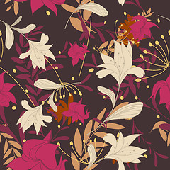 Image showing seamless floral pattern