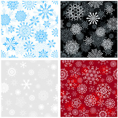 Image showing seamless snowflakes background