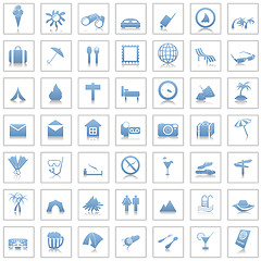 Image showing travel icons set