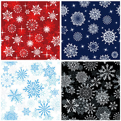 Image showing seamless snowflakes background