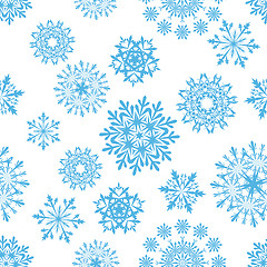 Image showing seamless snowflakes background