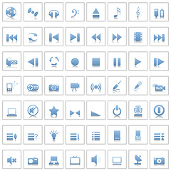 Image showing musical icons set