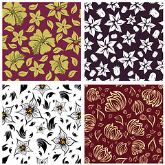 Image showing seamless floral pattern