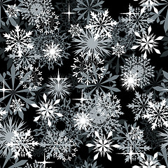 Image showing seamless snowflakes background