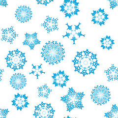 Image showing seamless snowflakes background