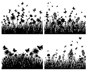 Image showing meadow silhouettes