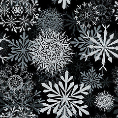 Image showing seamless snowflakes background