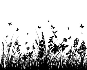 Image showing meadow silhouettes