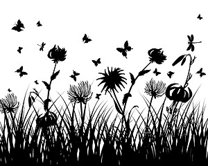 Image showing meadow silhouettes