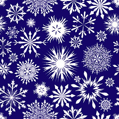 Image showing seamless snowflakes background