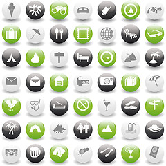 Image showing travel icons set