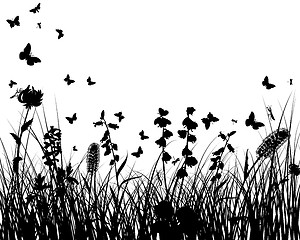 Image showing meadow silhouettes