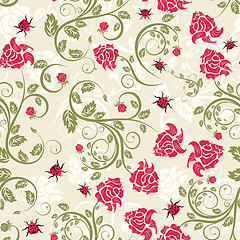 Image showing seamless floral pattern