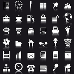 Image showing business and office icon set