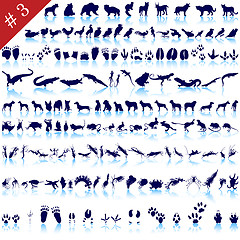 Image showing set of animal silhouettes