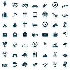 Image showing travel icons set