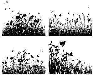 Image showing meadow silhouettes