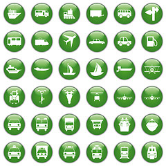 Image showing transportation icon set