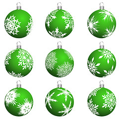 Image showing christmas ball set