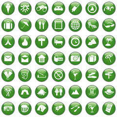 Image showing travel icons set