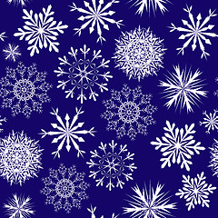 Image showing seamless snowflakes background