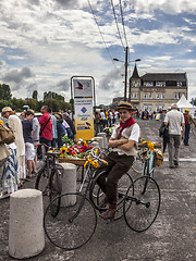 Image showing Retro Bicyclist