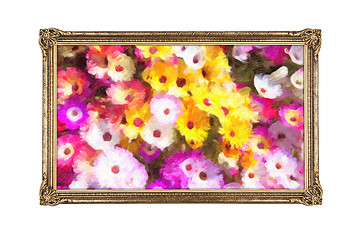 Image showing Oil painting of flowers