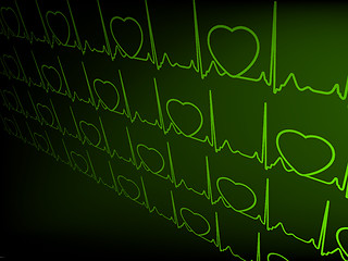 Image showing Abstract heart beats cardiogram. EPS 8