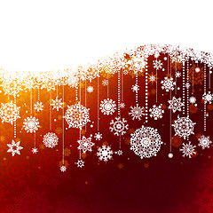 Image showing Christmas background with snowflakes. EPS 8