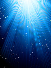 Image showing Stars on blue striped background. EPS 8