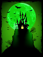 Image showing Scary halloween vector with magical abbey. EPS 8