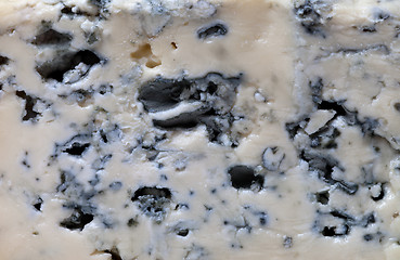 Image showing Slice of blue cheese