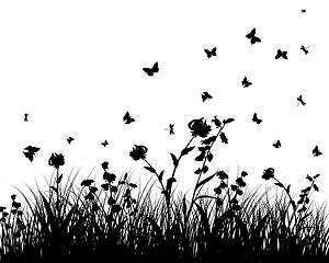 Image showing meadow silhouettes