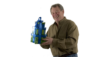 Image showing man with presents gifts