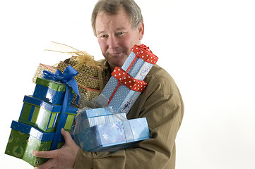 Image showing man with presents gifts