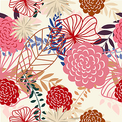 Image showing seamless floral pattern