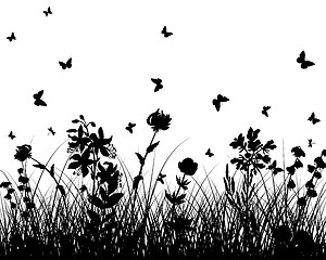 Image showing meadow silhouettes