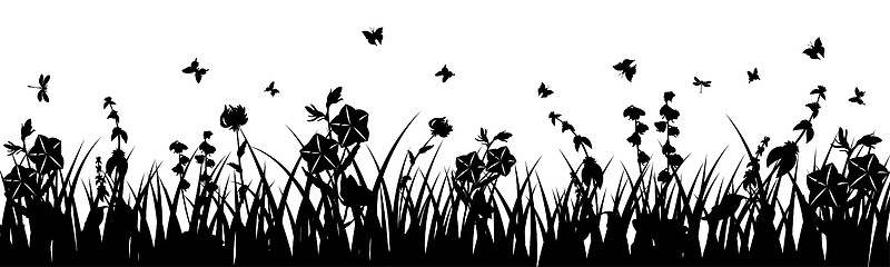 Image showing meadow silhouettes