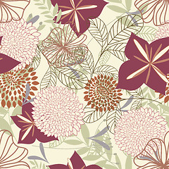 Image showing seamless floral pattern