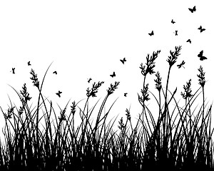 Image showing meadow silhouettes