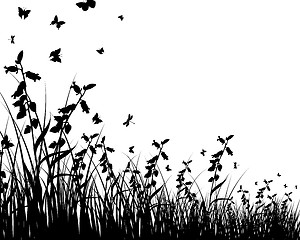 Image showing meadow silhouettes