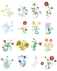 Image showing flowers set